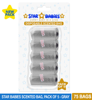 Star Babies - Scented Bag Blister - Pack of 5/75 Bags - Gray