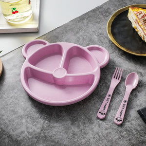 Star Babies Baby Plate & Disposable Towel 3pcs & Bibs 10pcs - Pink