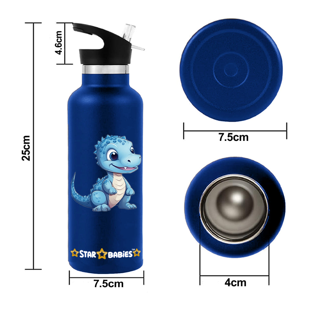 Star Babies - Stainless Steel Water Bottle - Dino - 500ml