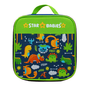 Star Babies Jungle Themed Bento Lunch Bag , Toddler-Friendly, 3 Years+, Easy to clean- Green