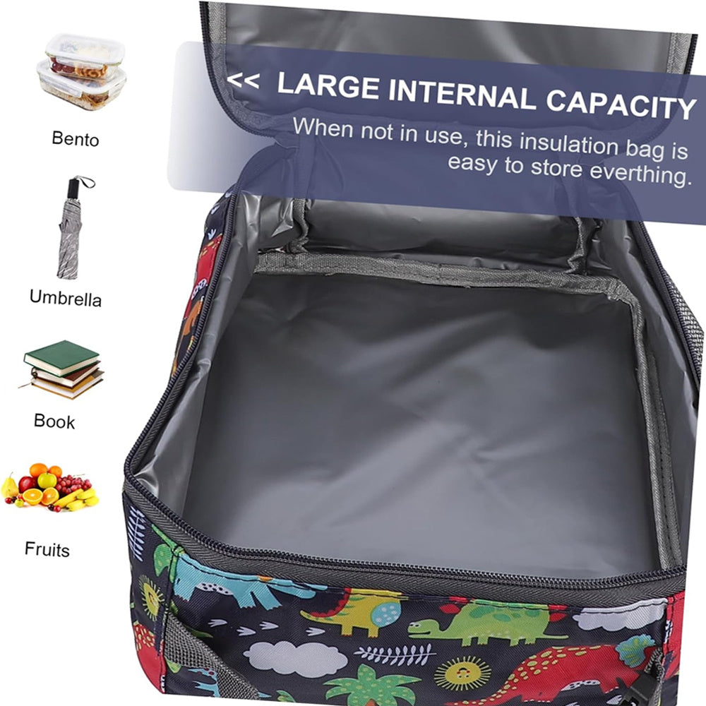 Star Babies Jungle Themed Bento Lunch Bag , Toddler-Friendly, 3 Years+, Easy to clean- Green