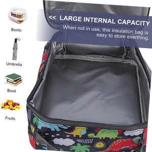 Star Babies Jungle Themed Bento Lunch Bag , Toddler-Friendly, 3 Years+, Easy to clean- Green