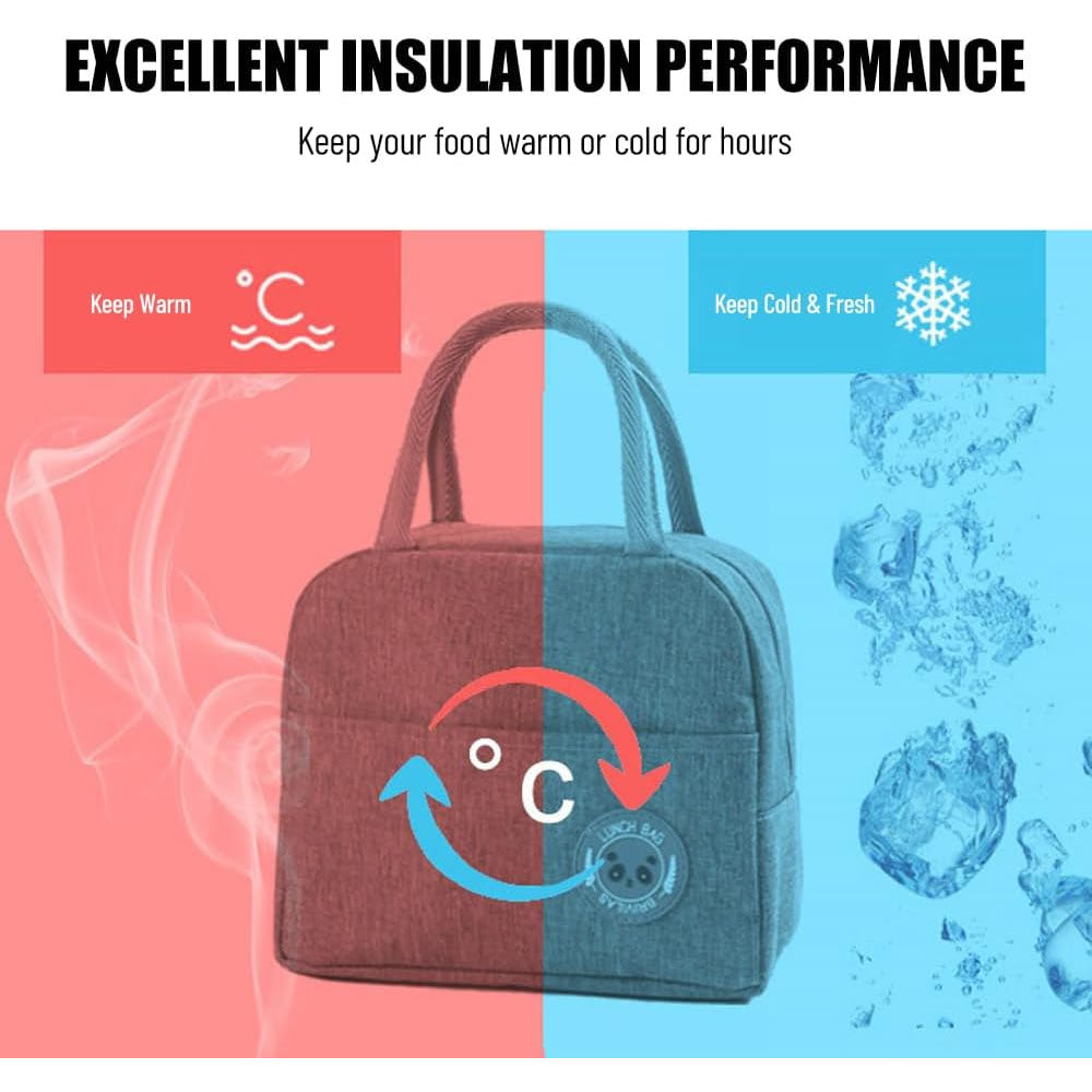 Star Babies Insulated Mini Lunch Bag with Foldable Fork- Spoon Set Blac & green
