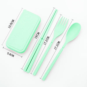 Star Babies Insulated Mini Lunch Bag with Foldable Fork- Spoon Set Blac & green