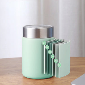 Star Babies Portable 230ml Double Wall Stainless Steel mini Vacuum Flask/ Cute Thermos Cup for Coffee Tea Water light green.