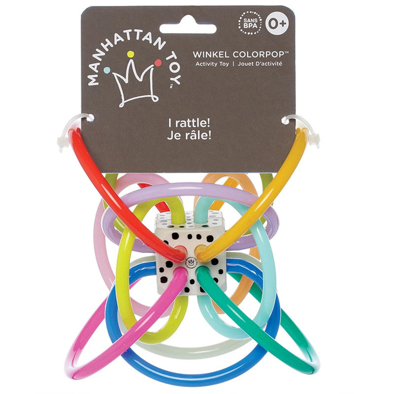 Manhattan Toy Winkel Colorpop Rattle & Sensory Teether Toy - 0 month
