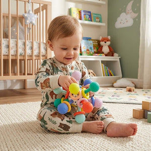 Manhattan Toy Atom Colorpop Rattle & Teether Grasping Activity Baby Toy 0m+