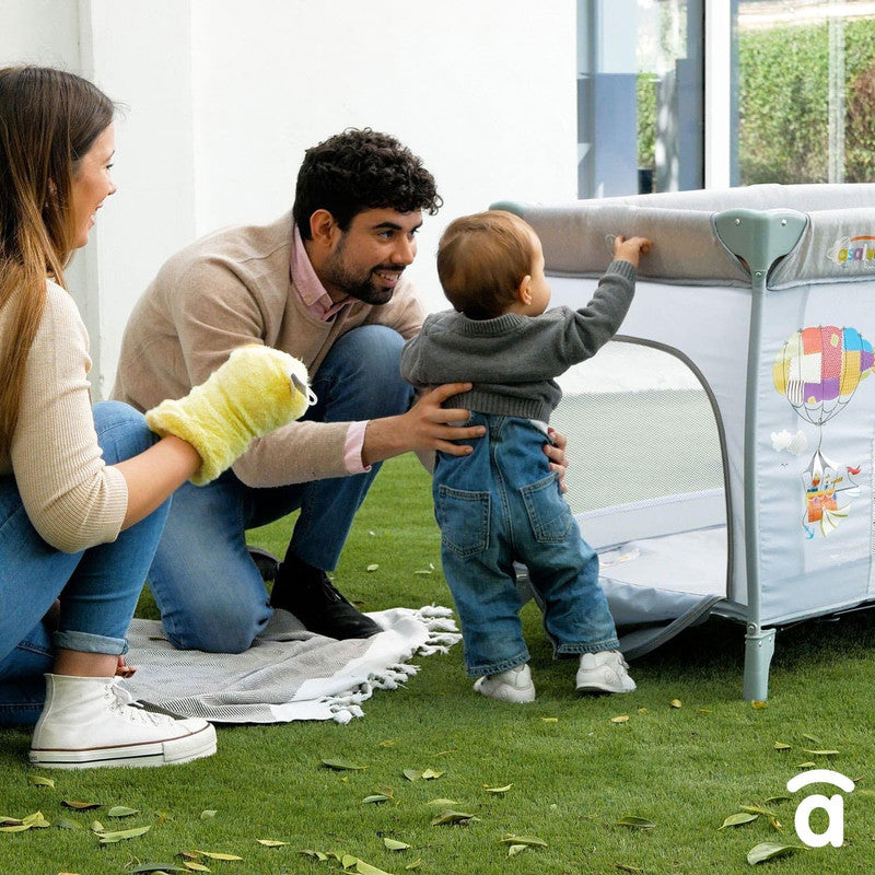 Asalvo Zeppelin 3-in-1 Complete Travel Crib Plus, Cradle, Playard & Changing Table - 0-months to 15 kg.