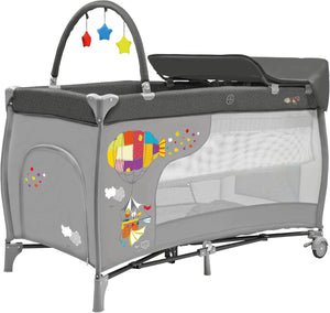 Asalvo Zeppelin 3-in-1 Complete Travel Crib Plus, Cradle, Playard & Changing Table - 0-months to 15 kg.