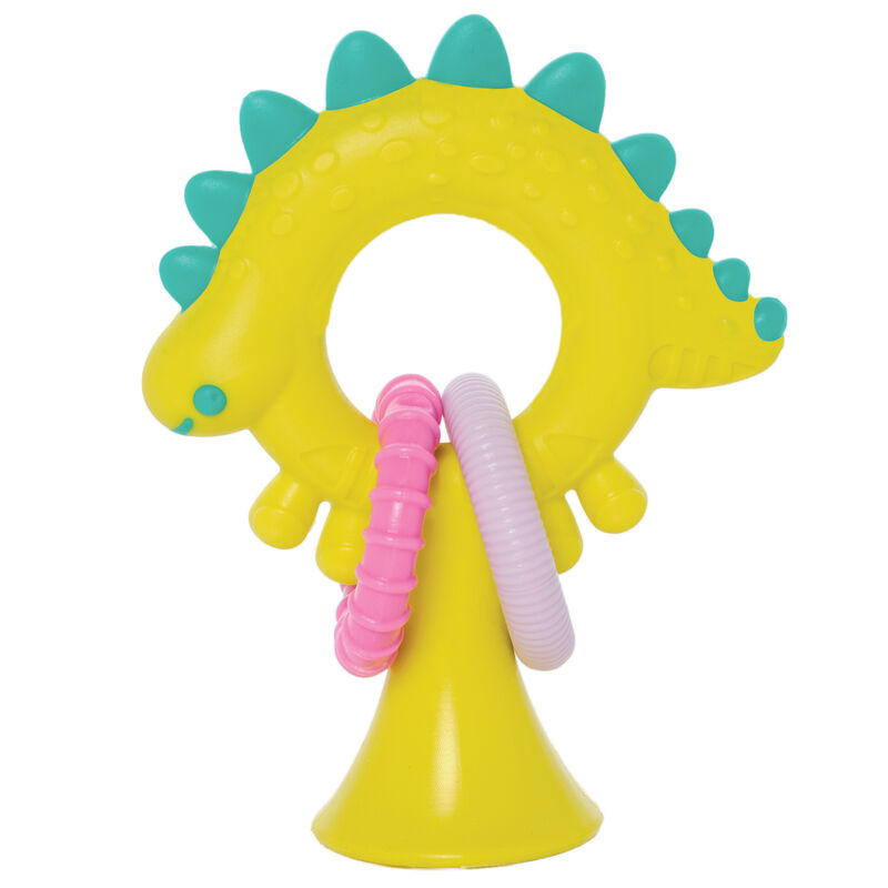 Manhattan Toys Stick-A-Saurus Silicone Teether & Rattle Assorted - 0m+