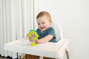 Manhattan Toys Stick-A-Saurus Silicone Teether & Rattle Assorted - 0m+