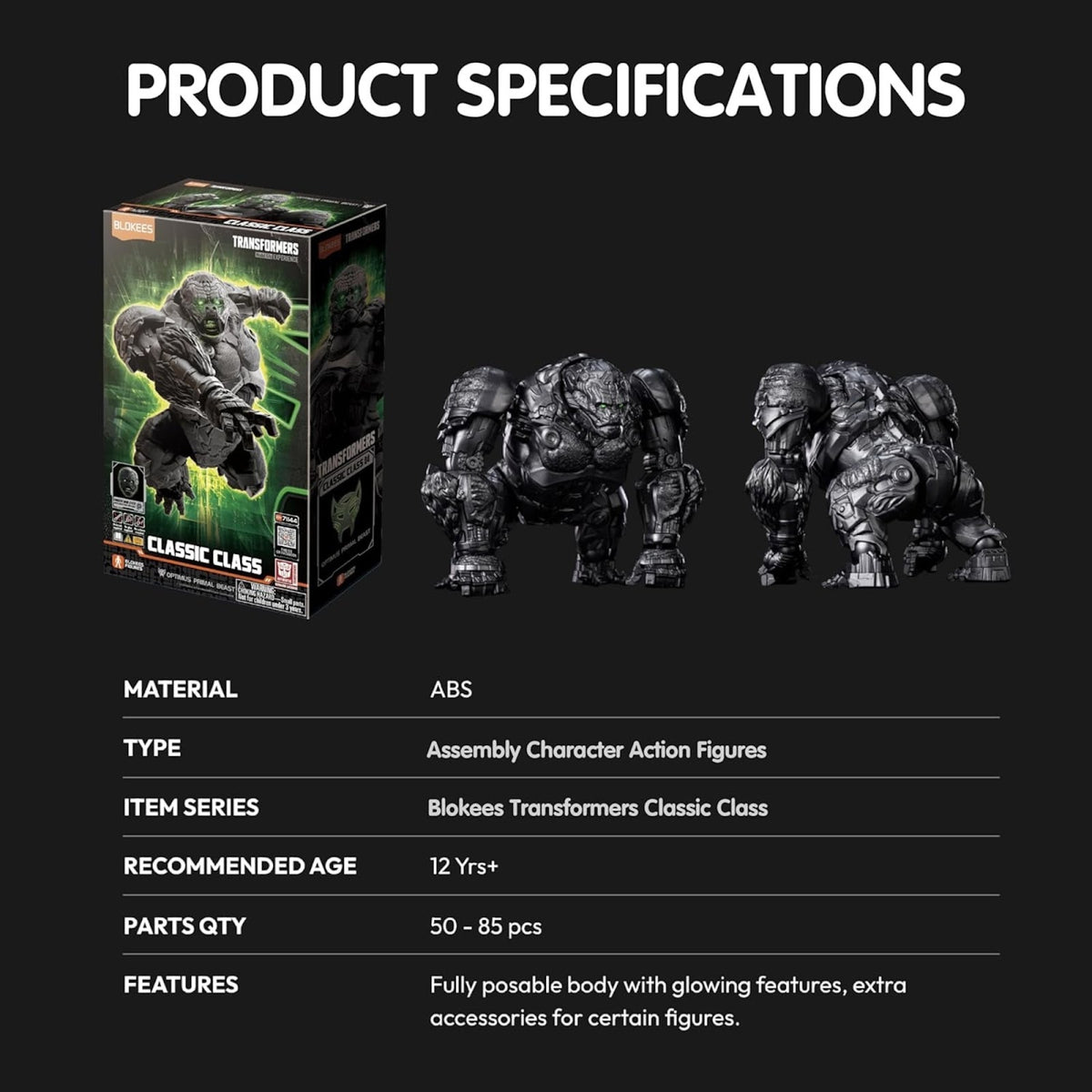 Blokees Transformers Classic Class CC04 Optimus Primal Beast Model Kit