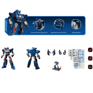 Blokees Transformers One Soundwave Classic Class Action Figure – 85 PCS Construction Kit, Opening Chest Compartment, STEM Collectible Robot Model Toy