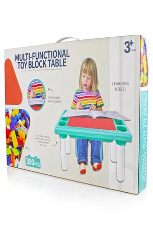 StarMarz 300-Piece Multi-Functional Toy Block Table – Multicolor