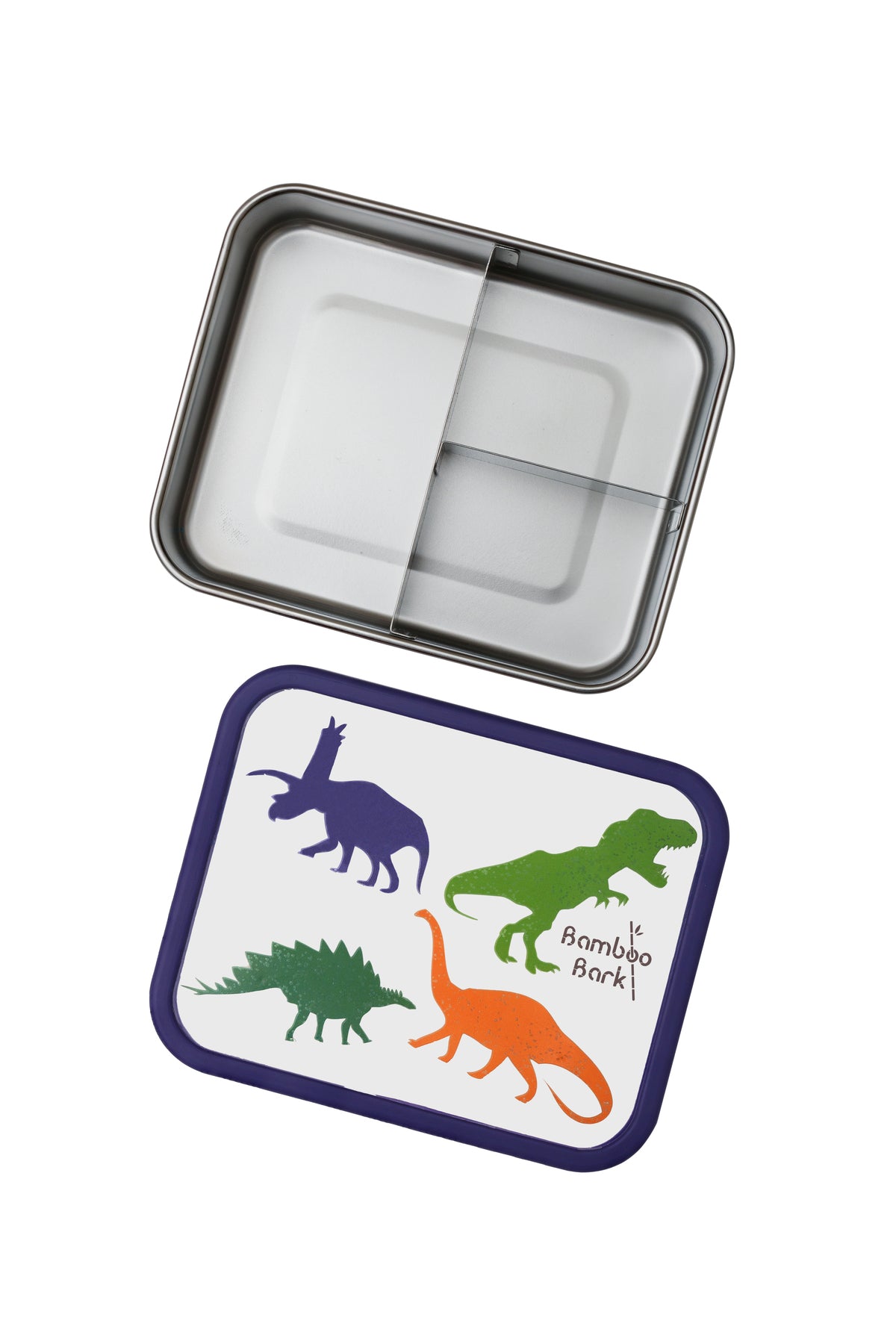 Bamboo Bark stainless steel lunch box, bento, snack box with compartments for kids, childrend, toddler at school nursery