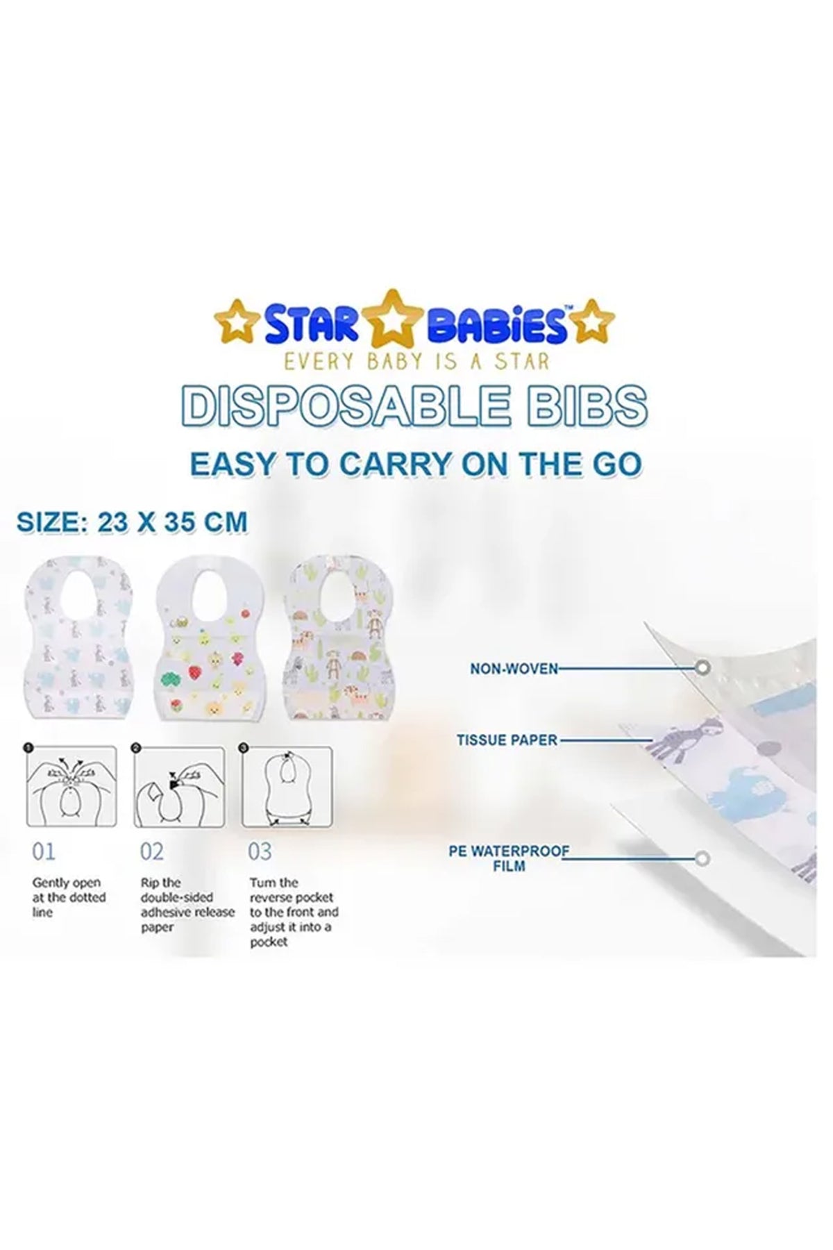 Star Babies - Changing Mat 6pcs & Bibs 5pcs & Scented Bag 3pcs & Breast Pad 5pcs - Lavender