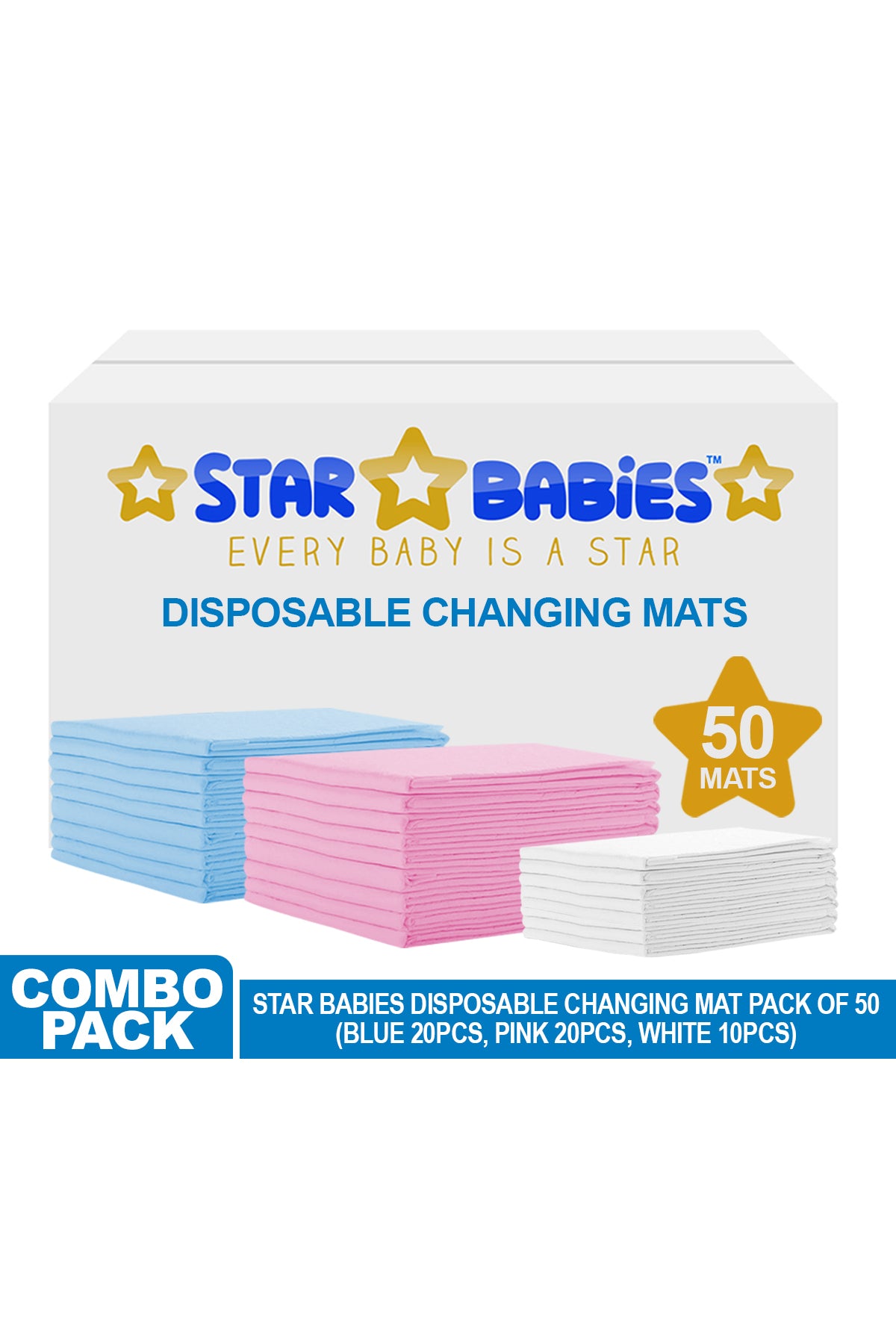 Star Babies Disposable Changing Mat - Pack of 50