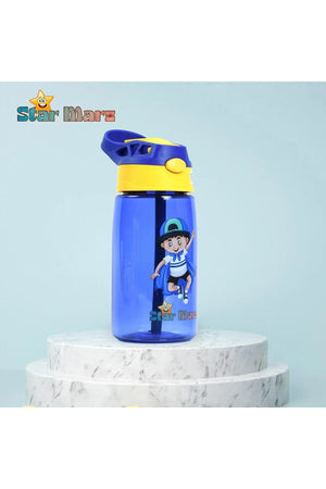 StarMarz Kids Sipper Water Bottle – Anti-Leak Cartoon Design For Girls – 480 Ml – Blue