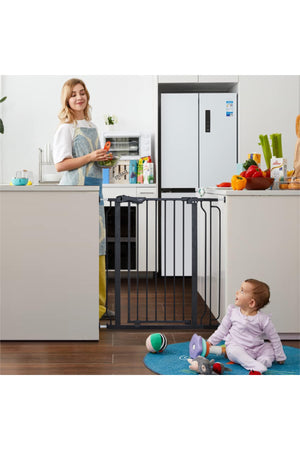 MOON Secura Baby Safety gate extension- 10cm Easy Install-Extra Wide metal extender - Black