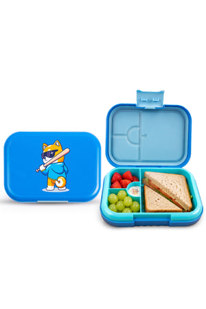 Cocobee Bento Lunch Box with Silicone Seal, Microwave Safe Tray – Blue – 765ml + Pencil Case with Internal Mesh Pocket,