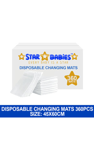 Star Babies - Disposable Changing Mats - White - 45x60 cm - 360 Pcs