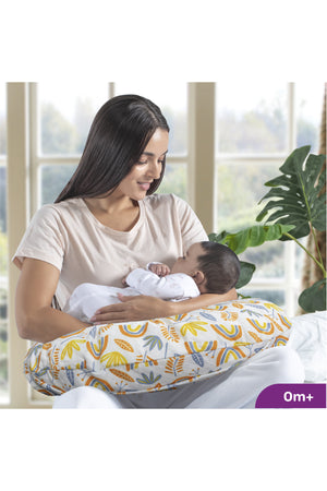 MOON Portable Nursing Breast Feeding Baby Support Pillow Cushion  With Washable Zippered Cover-Rainbow