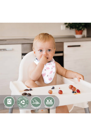 MOON Organic Bandana Bibs ( PK -2)Flamingo & pink