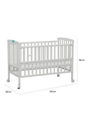 MOON Wooden Portable crib(129X69X96 cm) -White