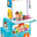 Little Learners Ice-Cream Truck Playset - Interactive Toy with Realistic Sound Effects and 26 Pieces