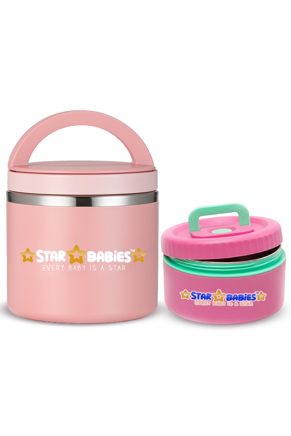 Star Babies - Stainless steel Food jar set of 2 combo for food / soup / salad .