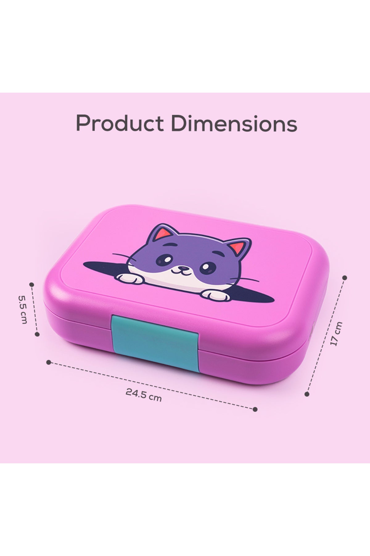Cocobee Bento Lunch Box, 765Ml, Bpa-Free, Leakproof With Silicone Seal & Removable Tray – Pink
