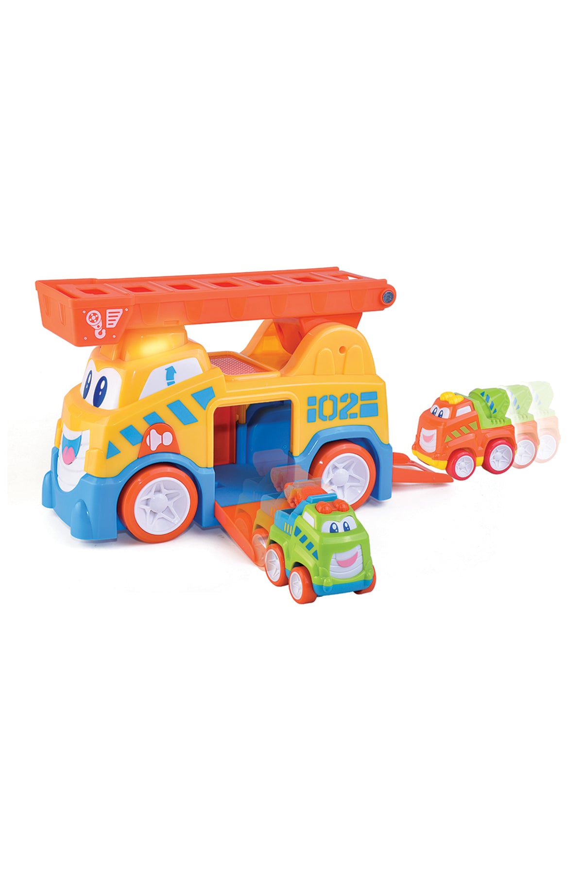 Little Learners Vroom Vroom  Crane Truck - Flashing Lights & Sounds, Extendable Ladder, Assorted 12M+