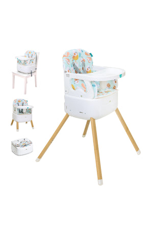 MOON HiteRite  4-in-1 Convertible -Baby Highchair-Booster-Dining Chair-Carry Box-Green