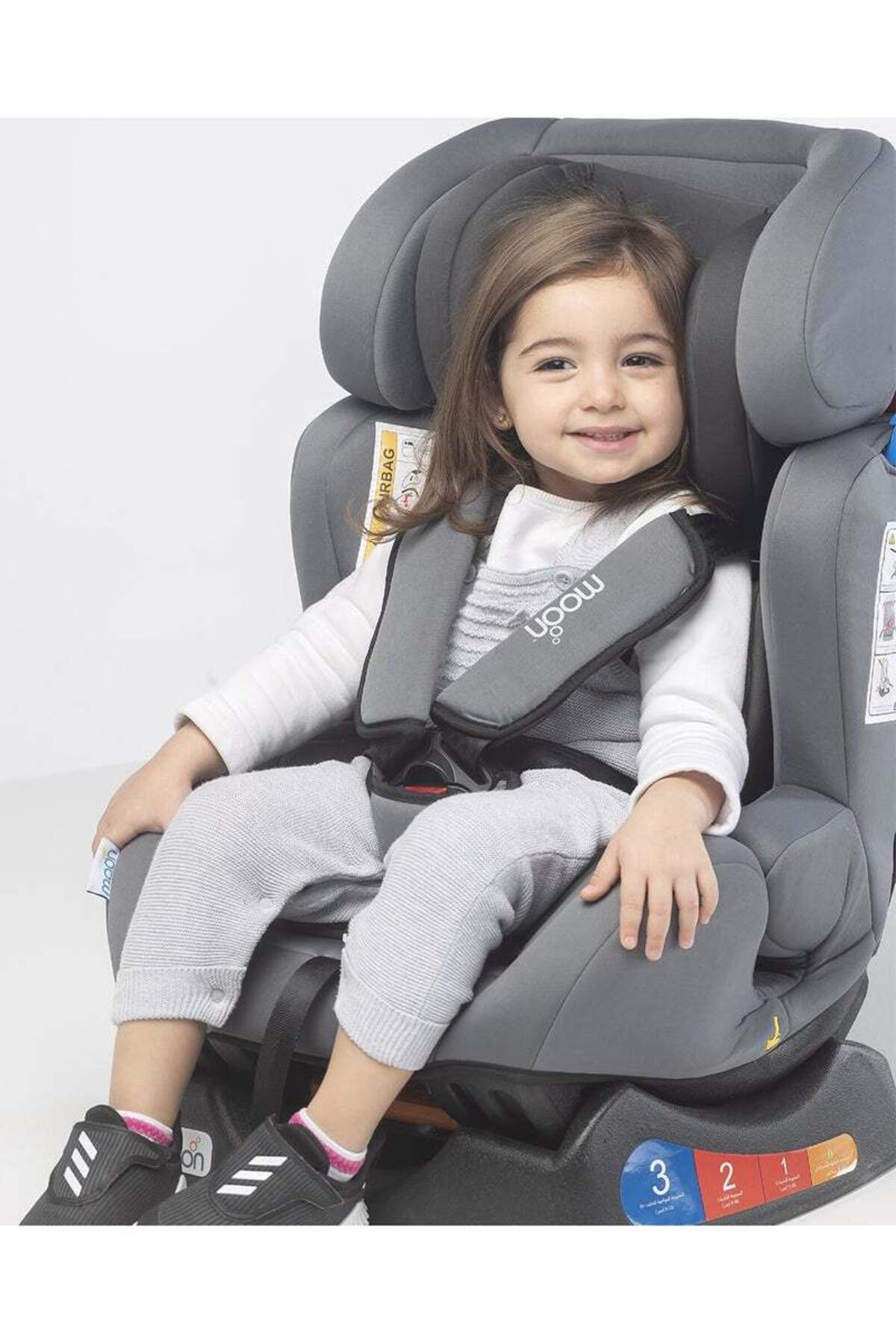 MOON Sumo Baby/Infant Car seat suitable from Birth to 6 Years-(Group(0,1,2) (0-25 Kg)-Black