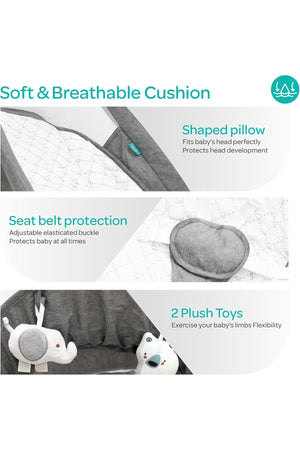 MOON  Koze Baby Swing, Holds upto 9kg. Gentle Swaying Motion -Grey