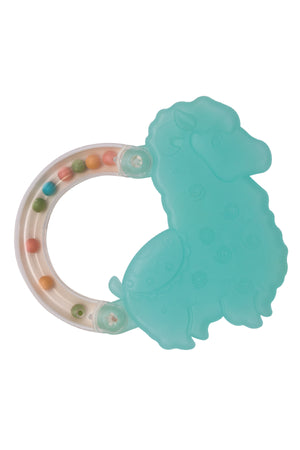 MOON Fuzzy Friends Soft Baby Rattle and Teether Toy- 6m+ -Sheep