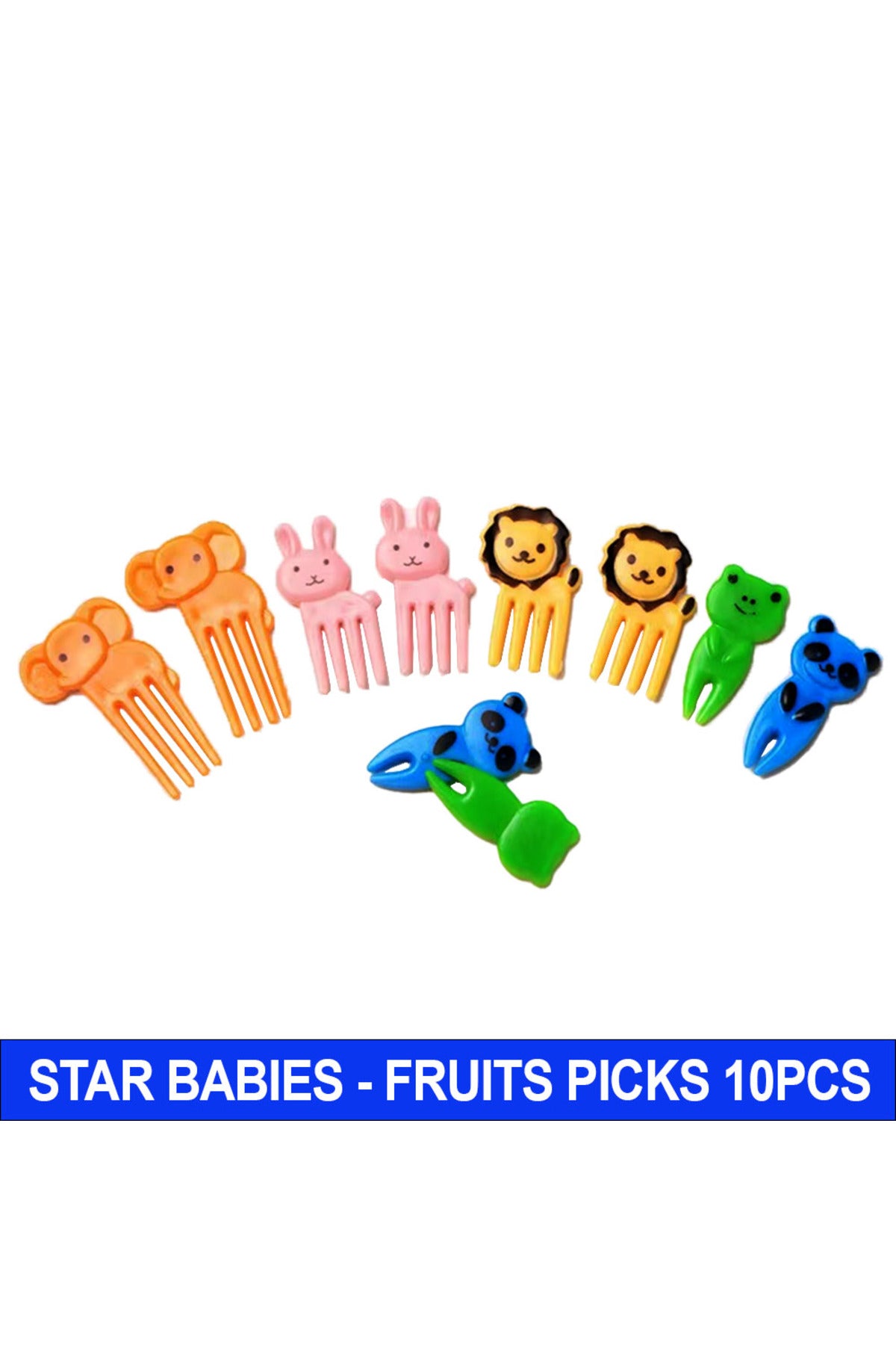 Star Babies - Animal Fruit Picks - Multicolor - 10 Pcs