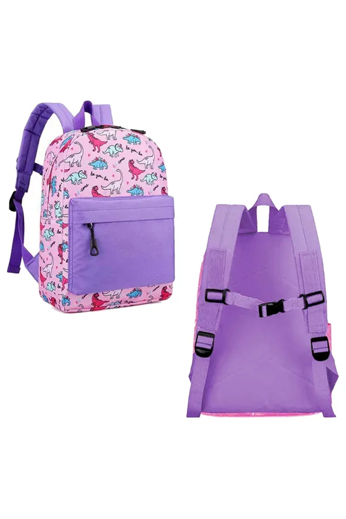 Star Babies - Kids School Bag - 10.24-Inch with Disposable Towel - 3pcs - Lavender Print