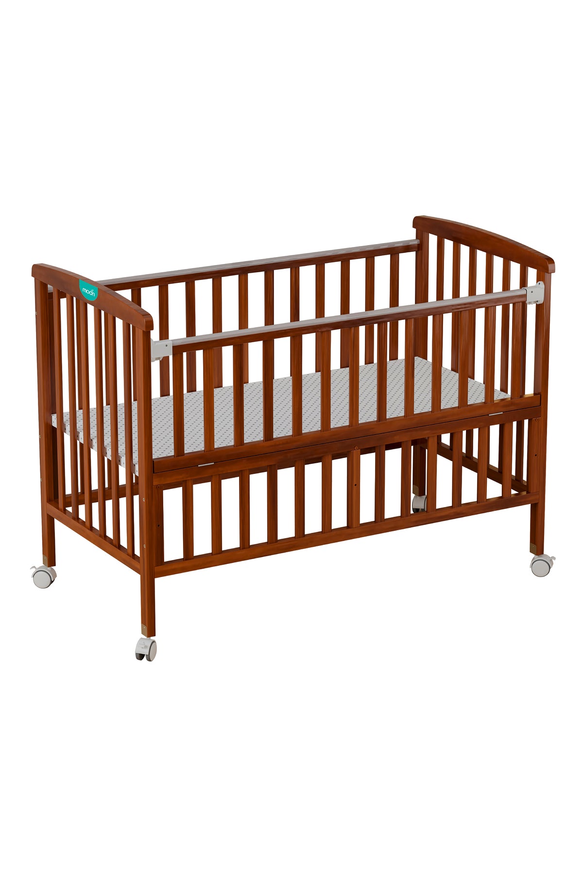 MOON Wooden Portable crib(129X69X96 cm) -Brown