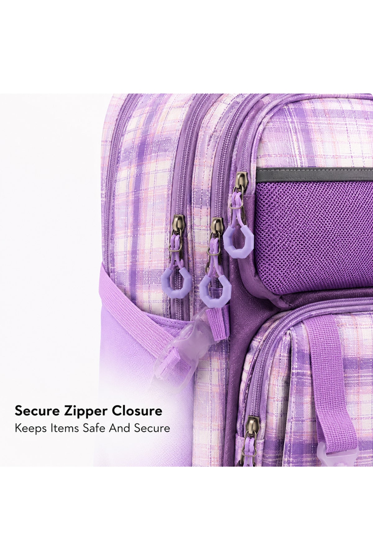 Cocobee 15-Inch Kids Backpack With Adjustable Straps & Side Bottle Pocket – Purple