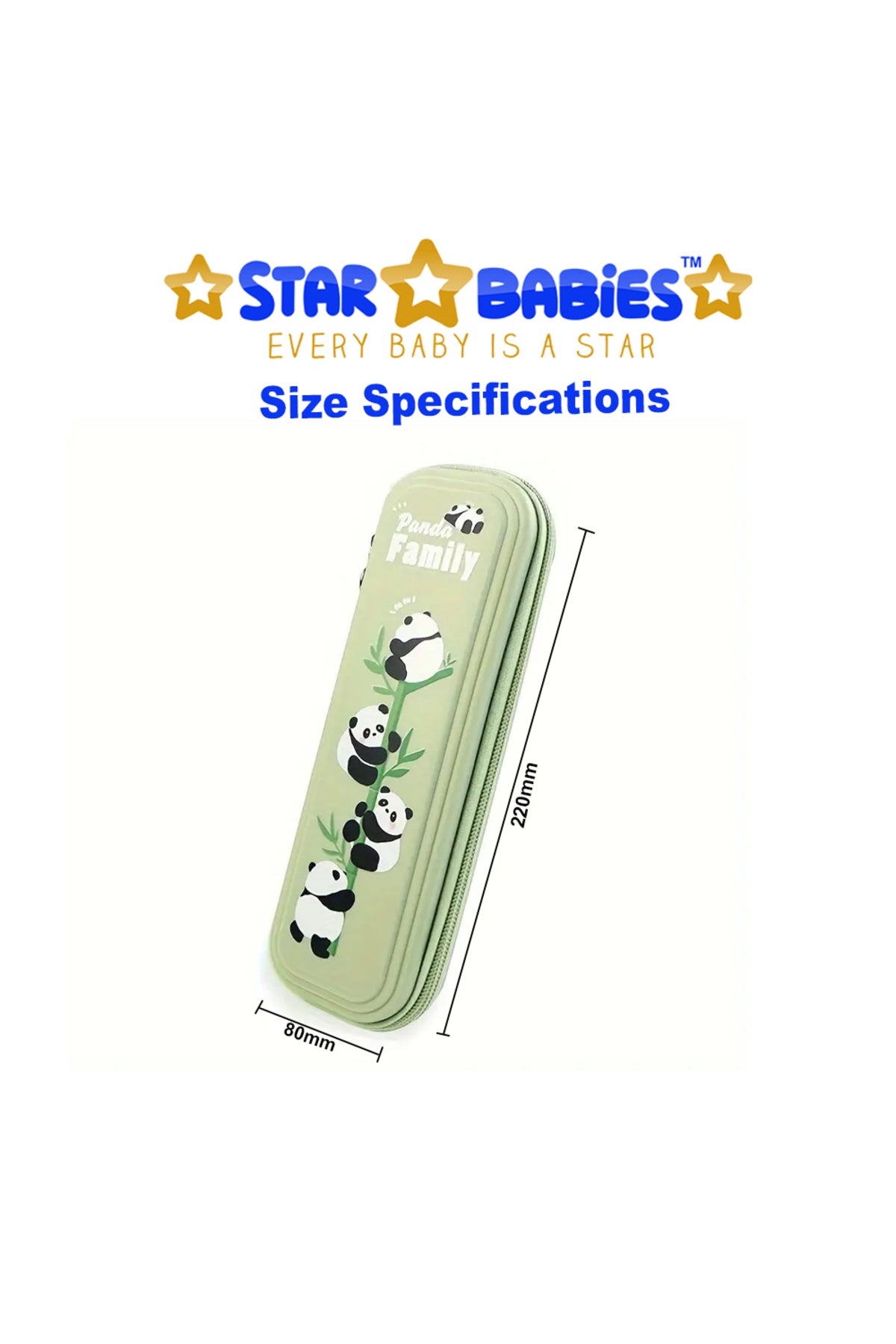 Star Babies - Hello Panda Pencil Case - Green