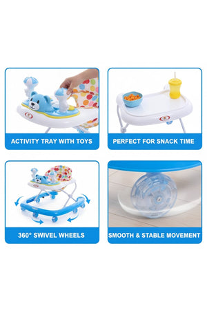 Star Babies - Baby Walker With Wheels - Blue