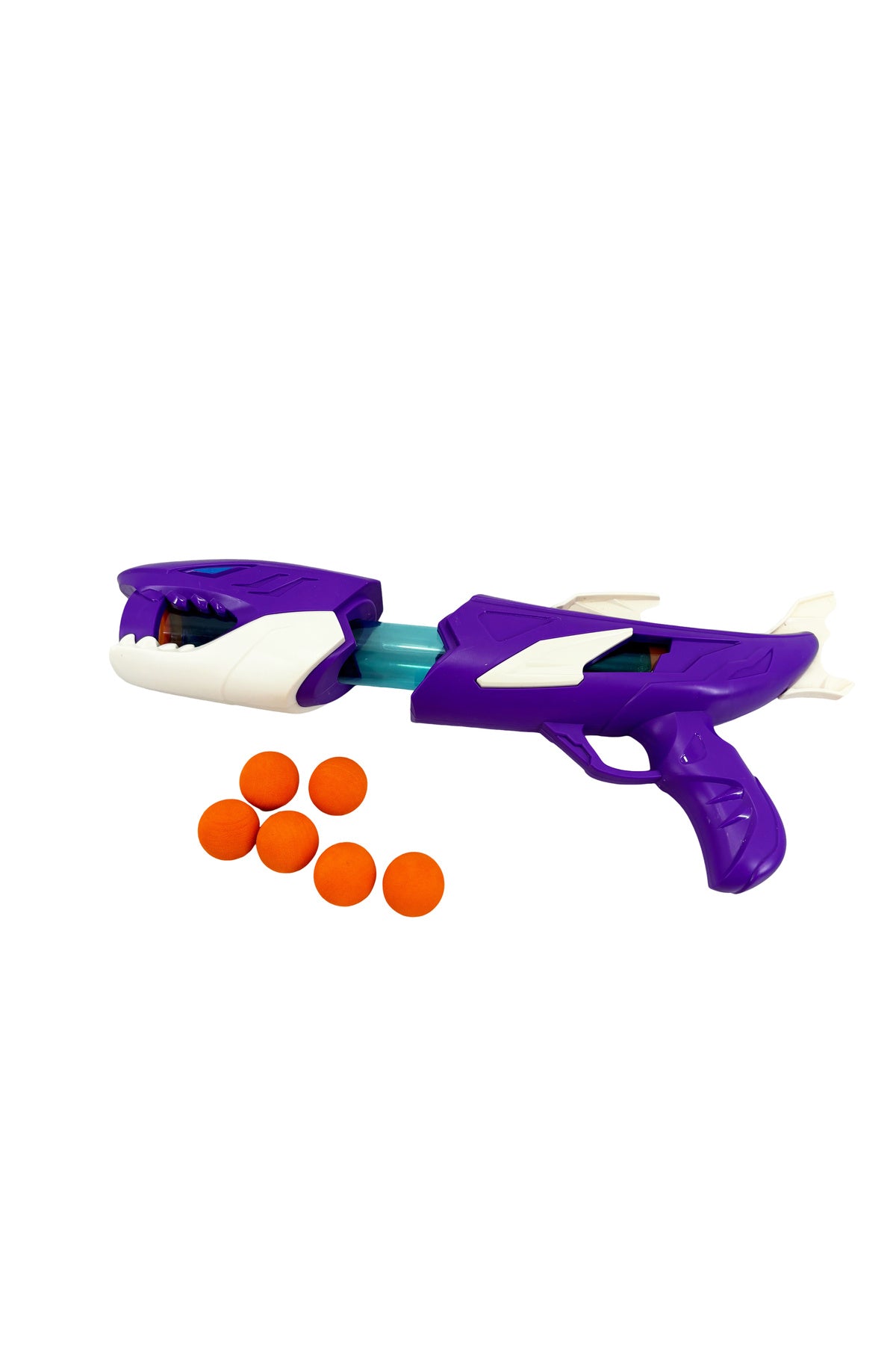 Galaxy Shark Popper Catapult Gun for Kids, Shark-Themed Ball Shooter with Soft Foam Balls, Long Range Shooting Toy Up to 25 Feet, Outdoor Action Play Set for Boys and Girls Age 6+