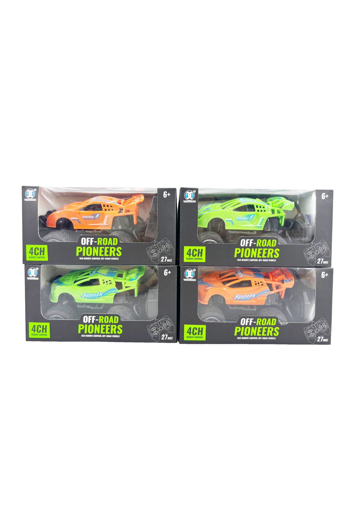 1:43 Scale 4 Channel Remote Control Car Off-Road RC Toy Vehicle with Handheld Controller, High Speed Mini Racing Car for Kids Indoor Outdoor Play, Durable Plastic RC Car Toy Gift for Boys and Girls