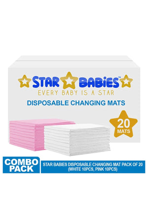 Star Babies Disposable Changing Mats - 20 Pc