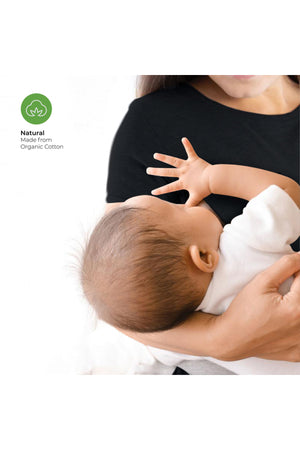 MOON Organic Dual Sided Zippered feeding T-Shirts for Moms ,Easy and Rapid Breastfeeding- Dark Grey