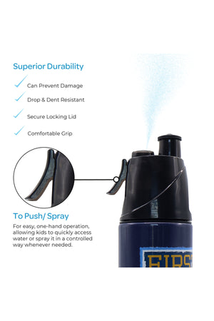 MOON Licensed Paw Patrol Kids Water Bottle with Mist Spray Nozzle Stainless Steel Bottle for Boys & Girls | School, Outdoor, Camping, Hiking | Spill-Proof Carry Loop | Ideal for Summers and Winters