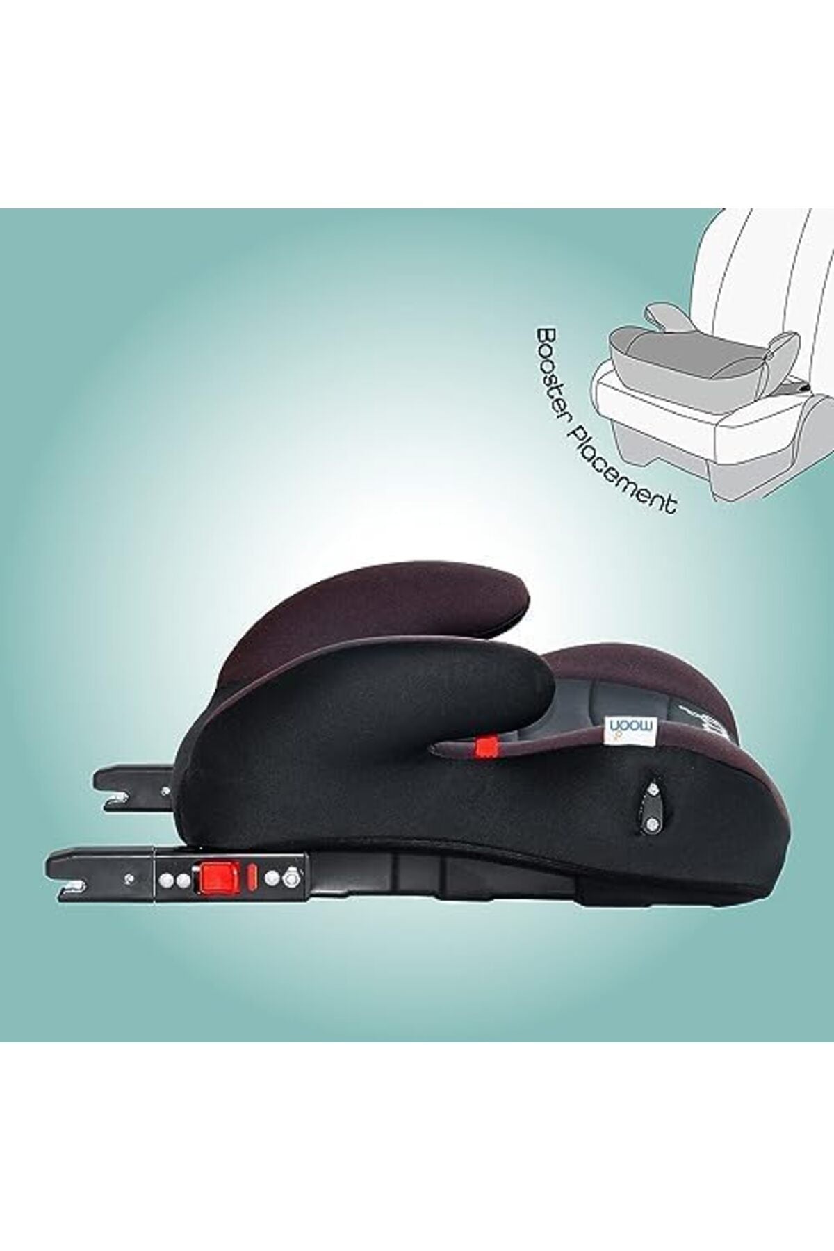MOON Kido Baby Booster Car Seat with isofix-  Black