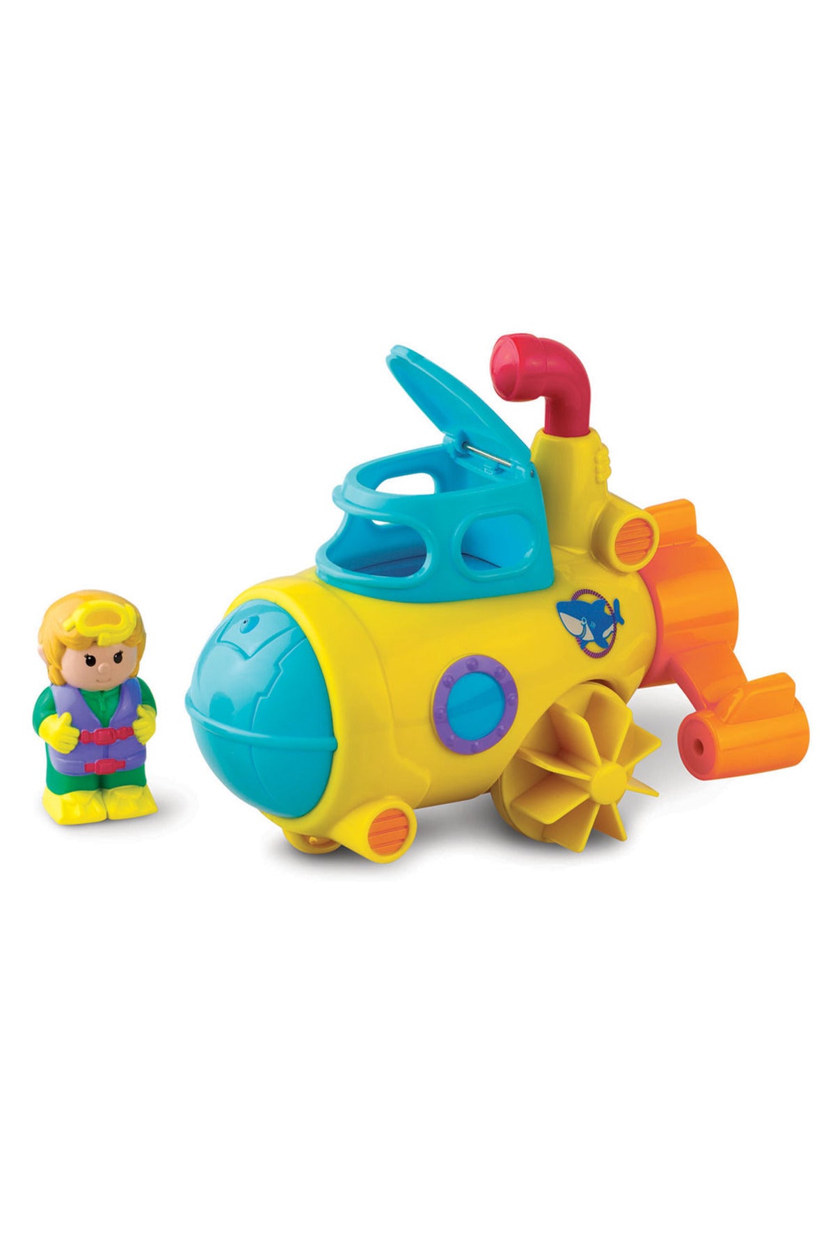 Little Learner 3-in-1 Bathtub Transport Toy Set | Floating Submarine, Squirting Boat, and Running Airplane | Includes Removable Figures