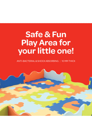 MOON Kids Puzzle Activity Floor Mat -  9PCS W/BORDERS - OCEAN WORLD